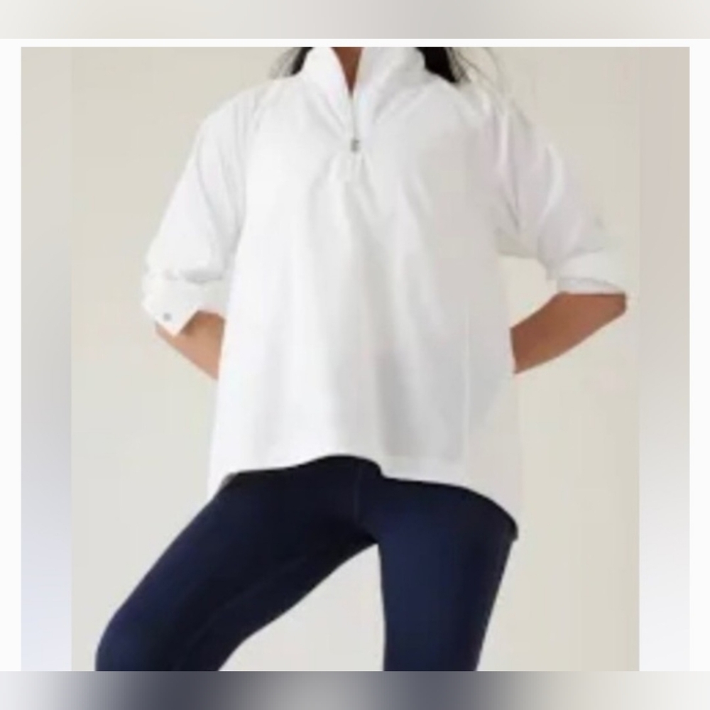 Athleta Advantage Poplin Windbreaker Jacket, Women's Size Small - Picture 6 of 9